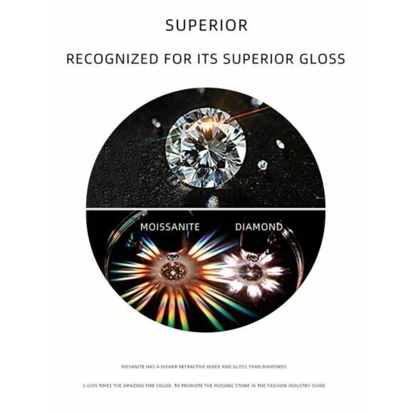 Moissanite Heart Cut Stud Earrings 925 Silver GRA Certified - Picture 3 of 6